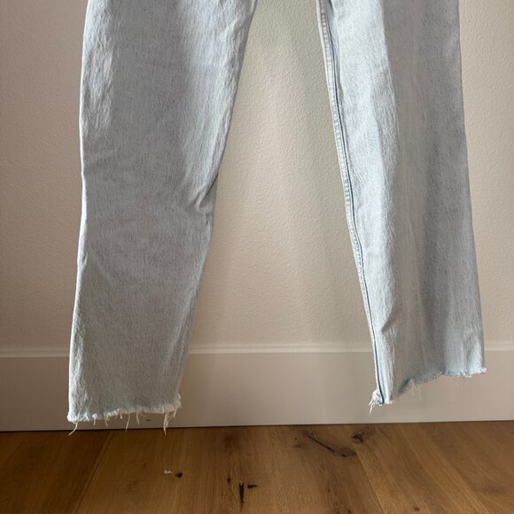 Abercrombie & Fitch 90s Mid Rise Straight Jeans | Light Wash Thick Denim 27 / 4R - Picture 12 of 12